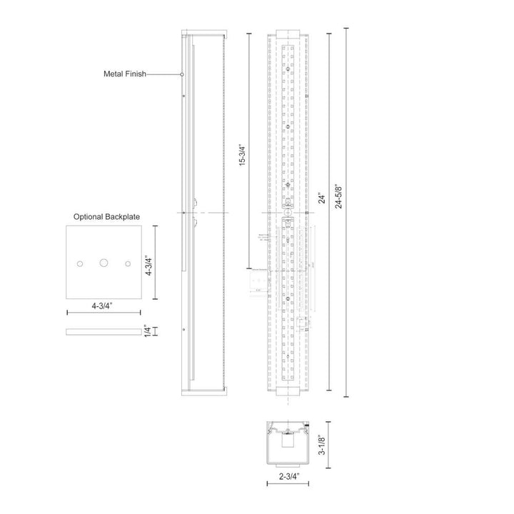 Latitude 25-in Chrome LED Vanity
