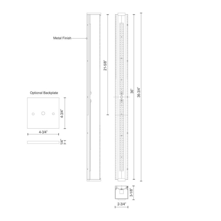 Latitude 37-in Chrome LED Vanity