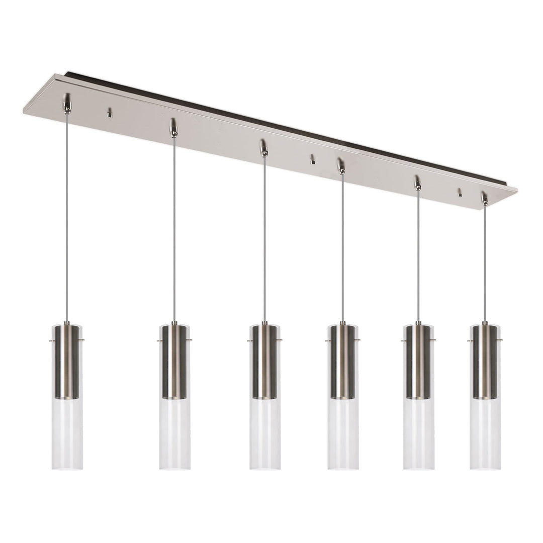 Lena 41-in Brushed Nickel 6-Light Multi Pendant