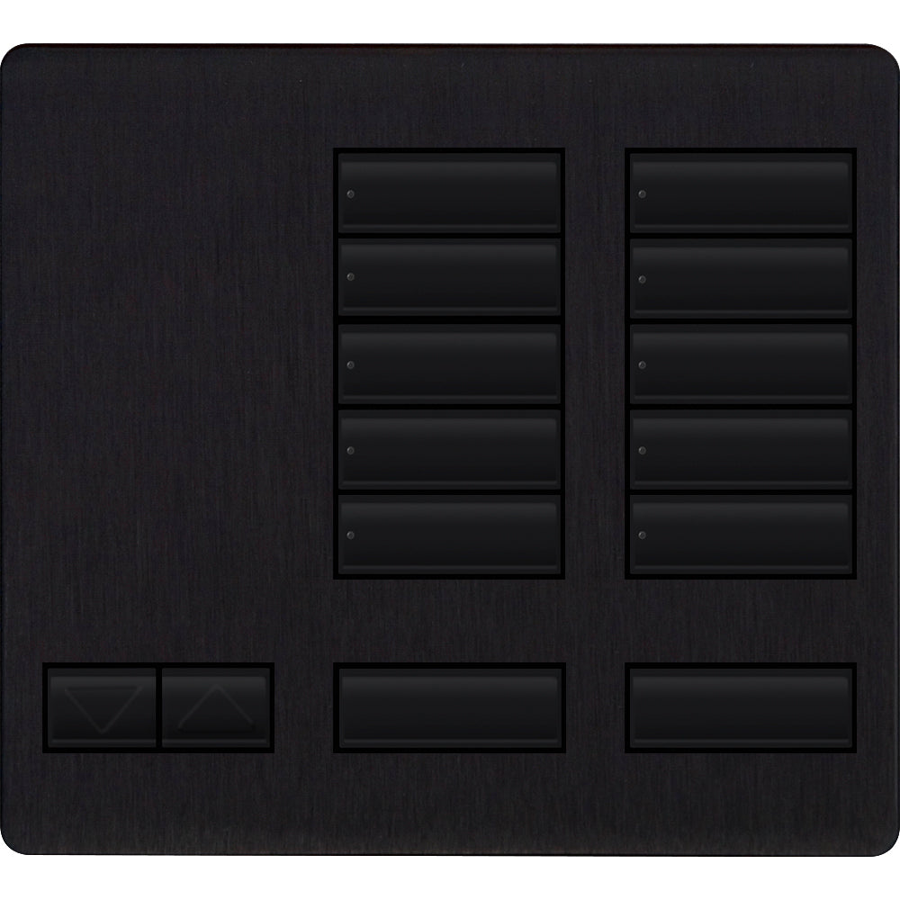 LARGE 10 BUTTON FACEPLATE KIT BLA