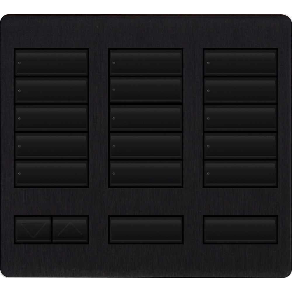 LARGE 15 BUTTON FACEPLATE KIT BLA