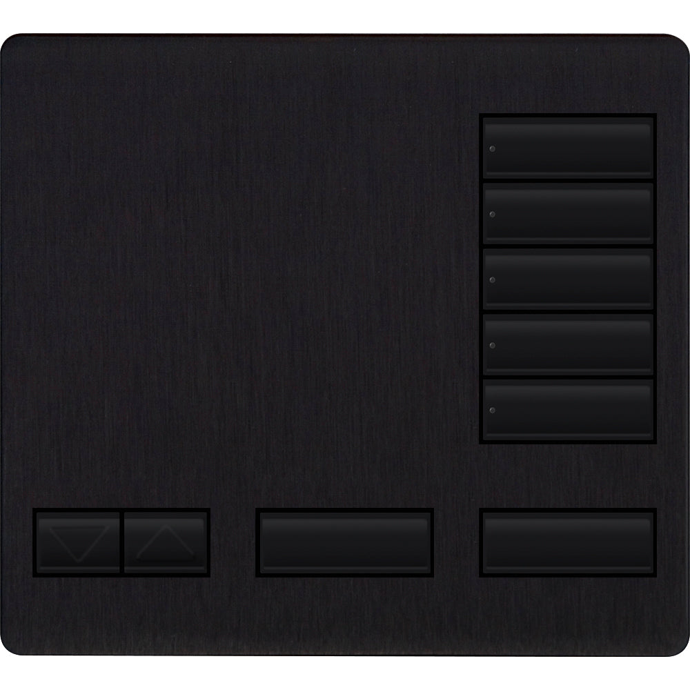 LARGE 5 BUTTON FACEPLATE KIT BLA