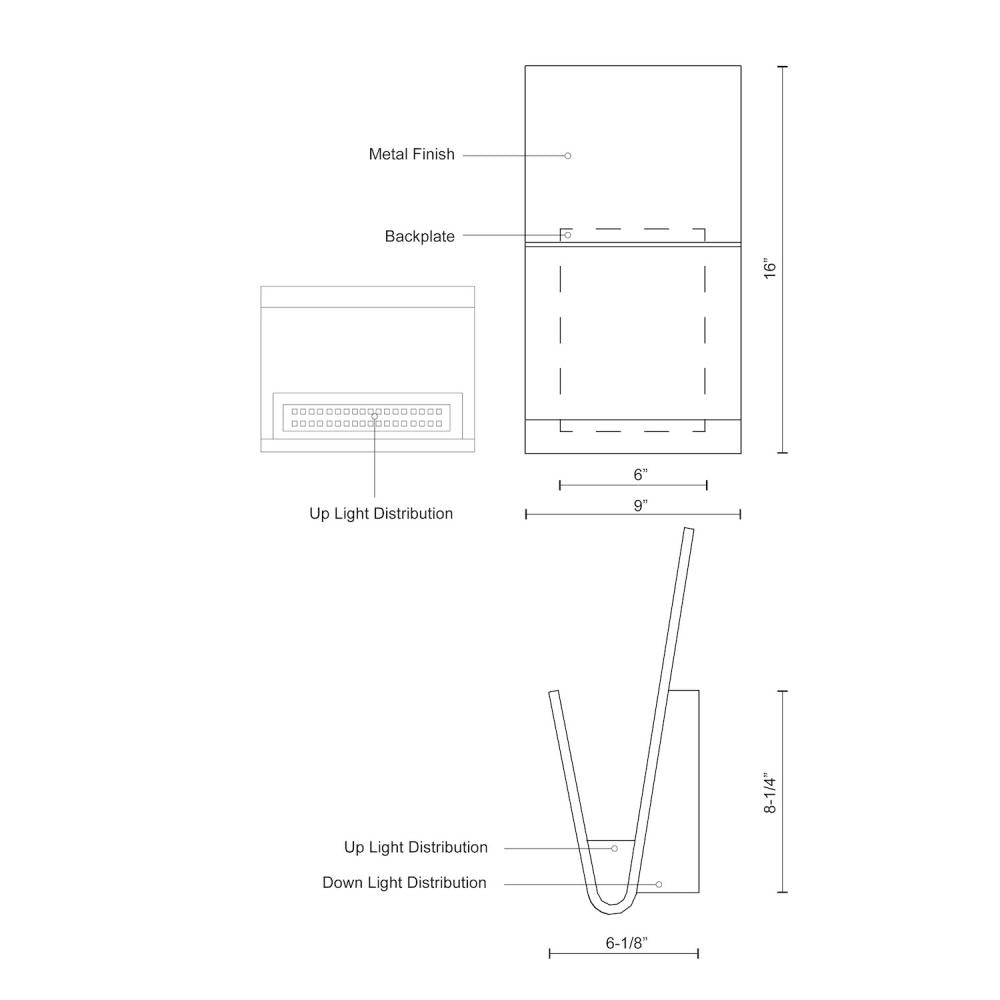 LED EX WAL (LOGAN) 24.5W GY