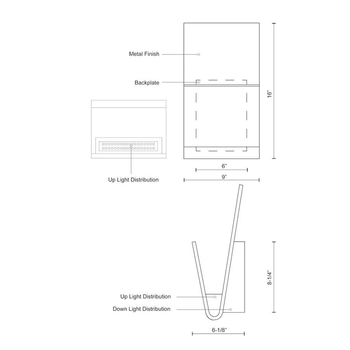 LED EX WAL (LOGAN) 24.5W GY
