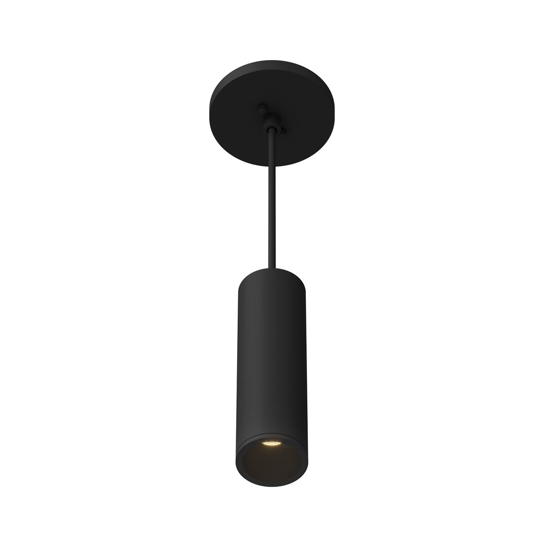 Lorna 8-in (2-in Dia.) 36 Degree Optic Black LED Pendant