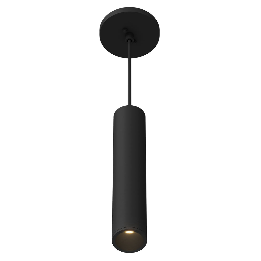 Lorna 12-in (2-in Dia.) 36 Degree Optic Black LED Pendant