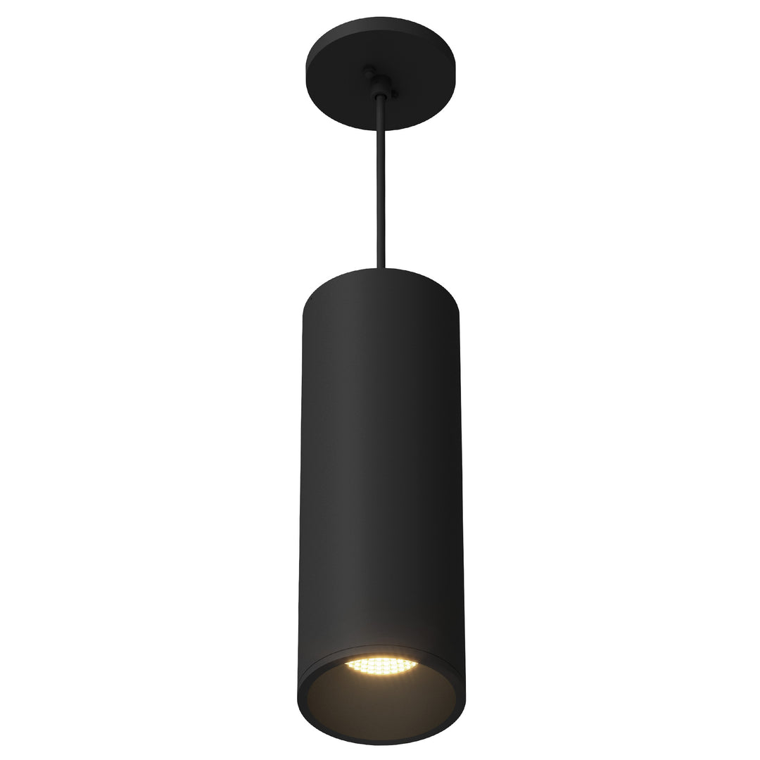 Lorna 13-in (4-in Dia.) 36 Degree Optic Black LED Pendant