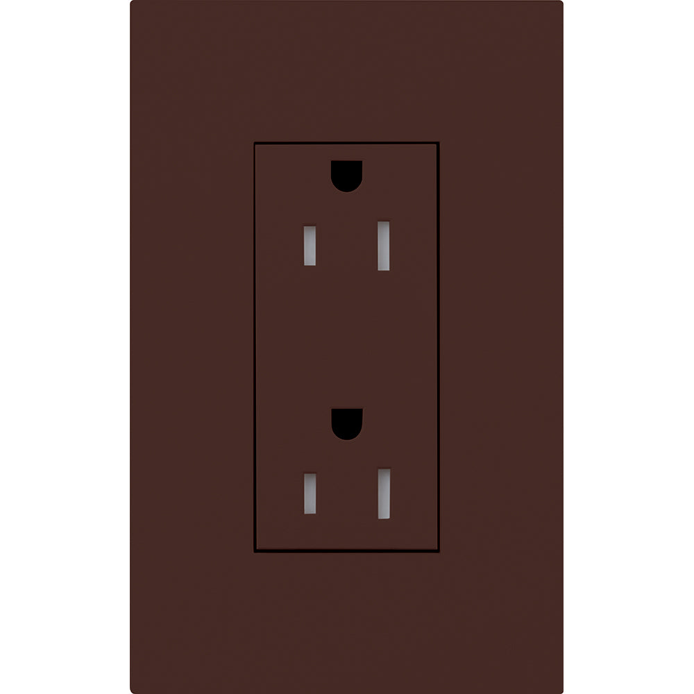 DUPLEX 15A TR RECEPTACLE BR NO FP
