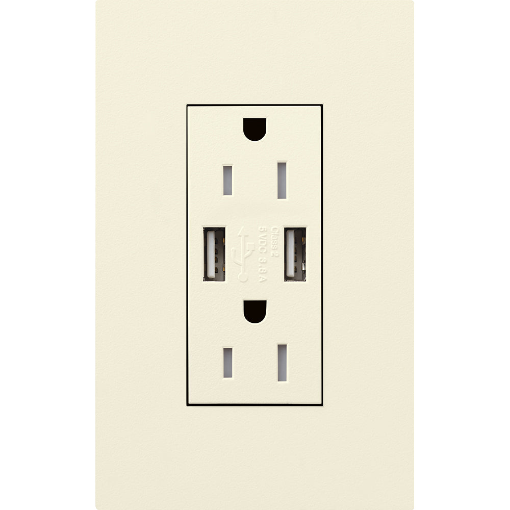 DUPLEX 15A TR DUAL USB RECEPT LA NO FP