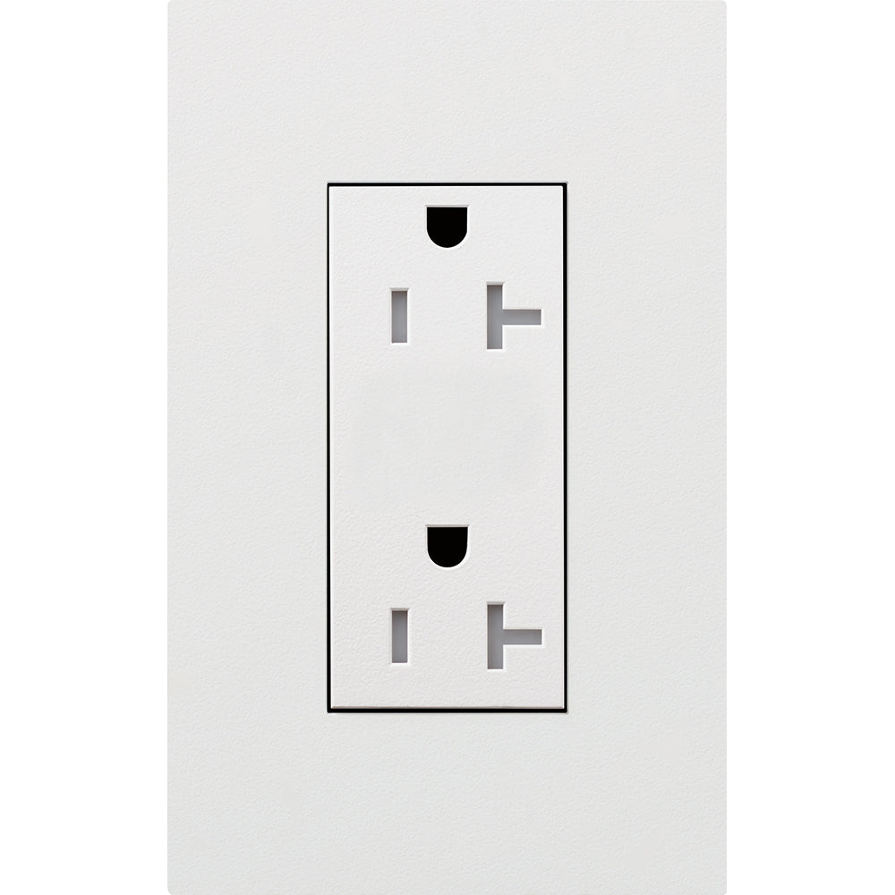 DUPLEX 20A TR RECEPTACLE WH NO FP