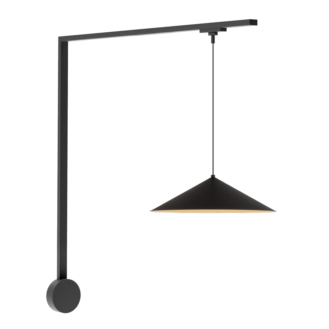 Luiz 16-in Black dimmable LED Trilo Wall Kit