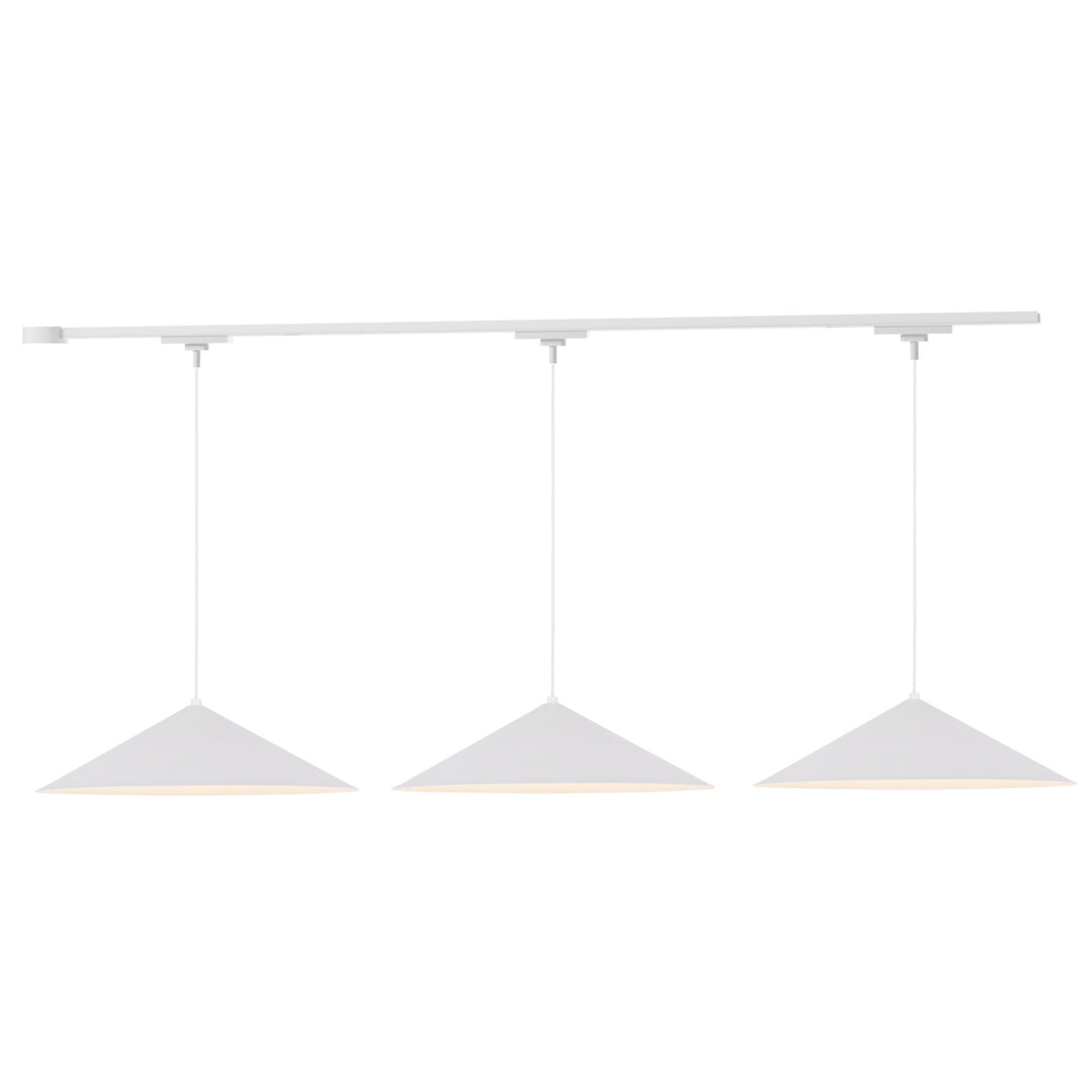 Luiz 81-in White dimmable LED Trilo Ceiling Kit
