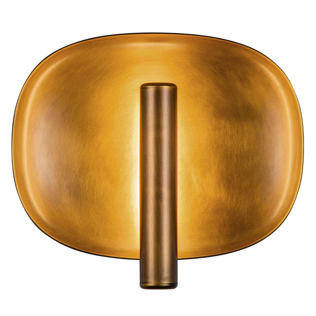 Lustre 9-in Brass dimmable LED Wall Sconce