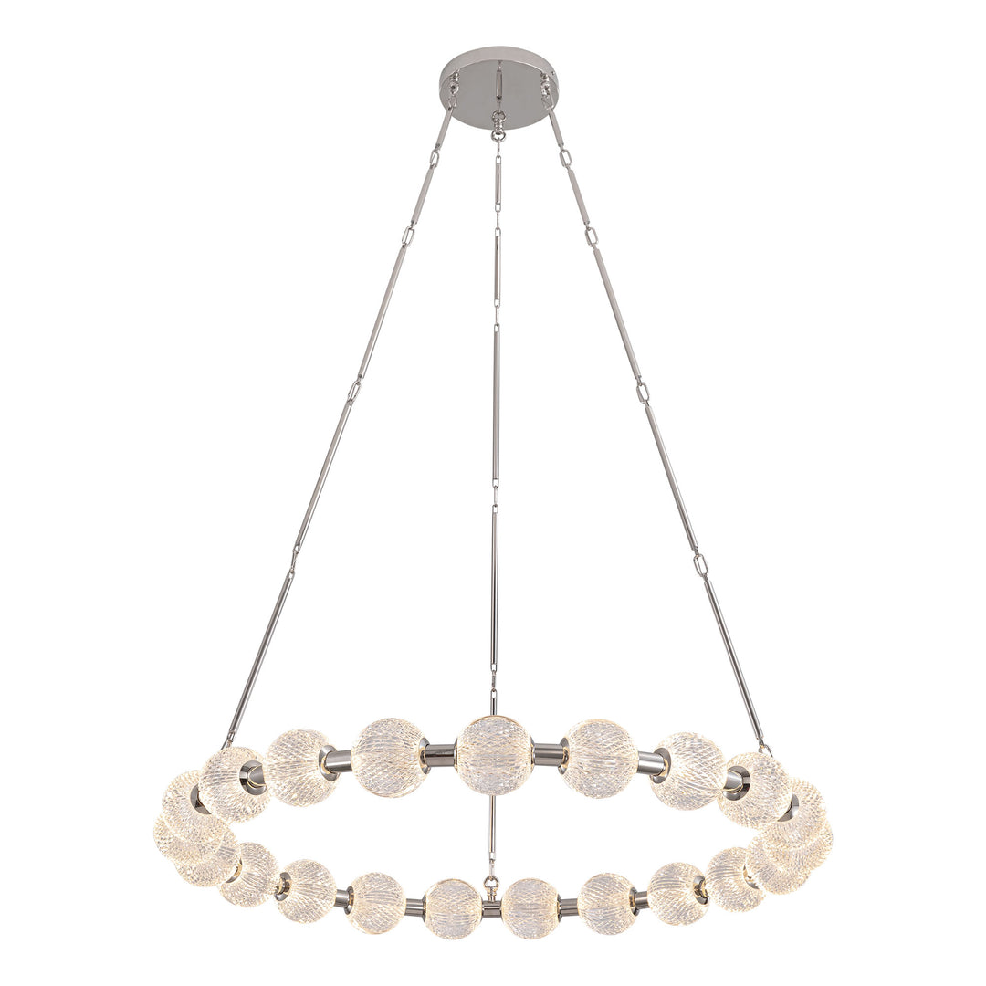 Marni 41-in Polished Nickel LED Chandelier