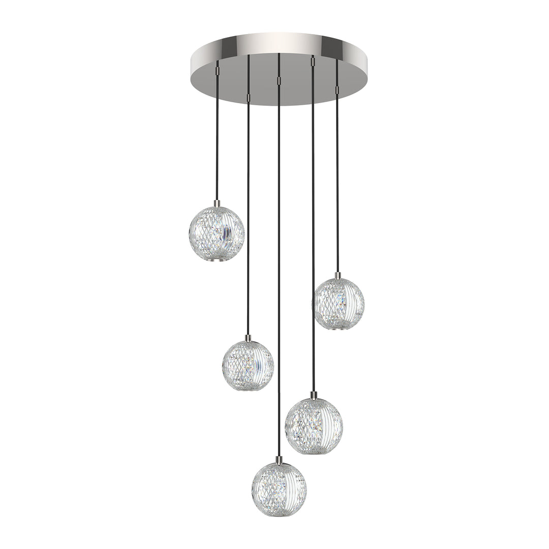 Marni 15-in Polished Nickel LED Multi Pendant