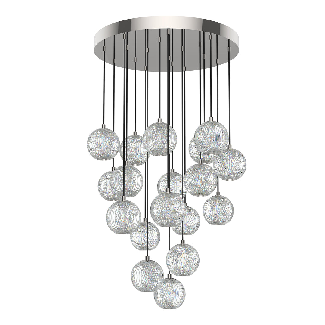 Marni 21-in Polished Nickel LED Multi Pendant