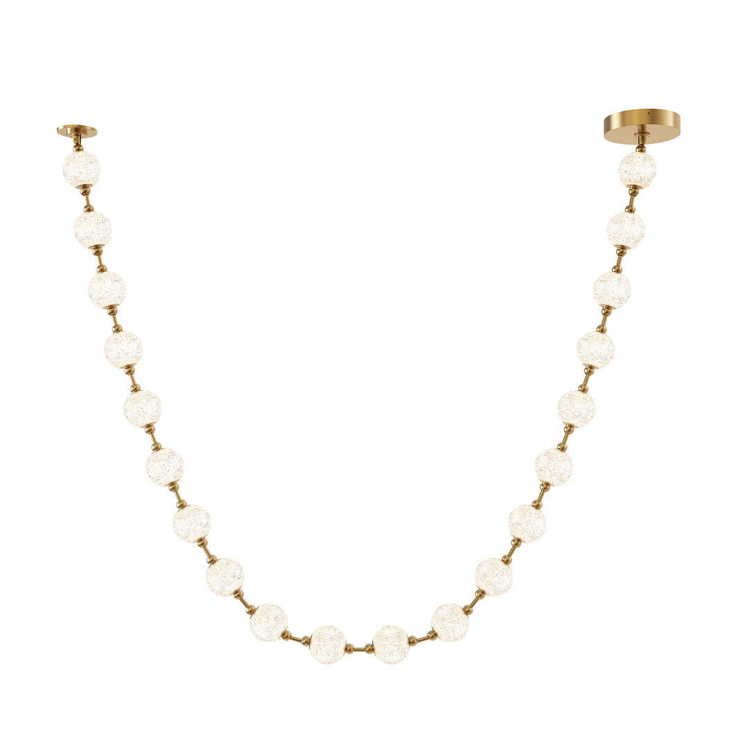 Marni 12-ft Natural Brass LED Pendant