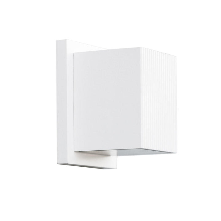 Mavis 5-in White LED Exterior Wall Sconce