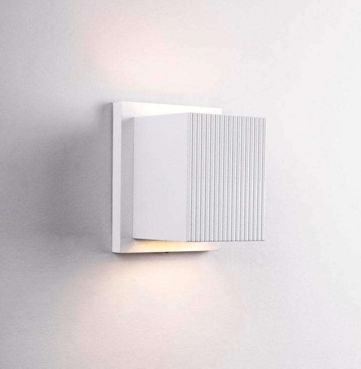 Mavis 5-in White LED Exterior Wall Sconce