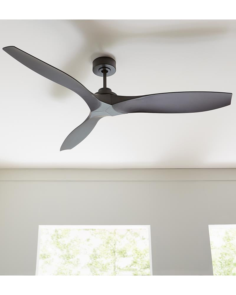 Collins 60" Smart Indoor/Outdoor Coastal Black Ceiling Fan with Remote Control and Reversible Mo