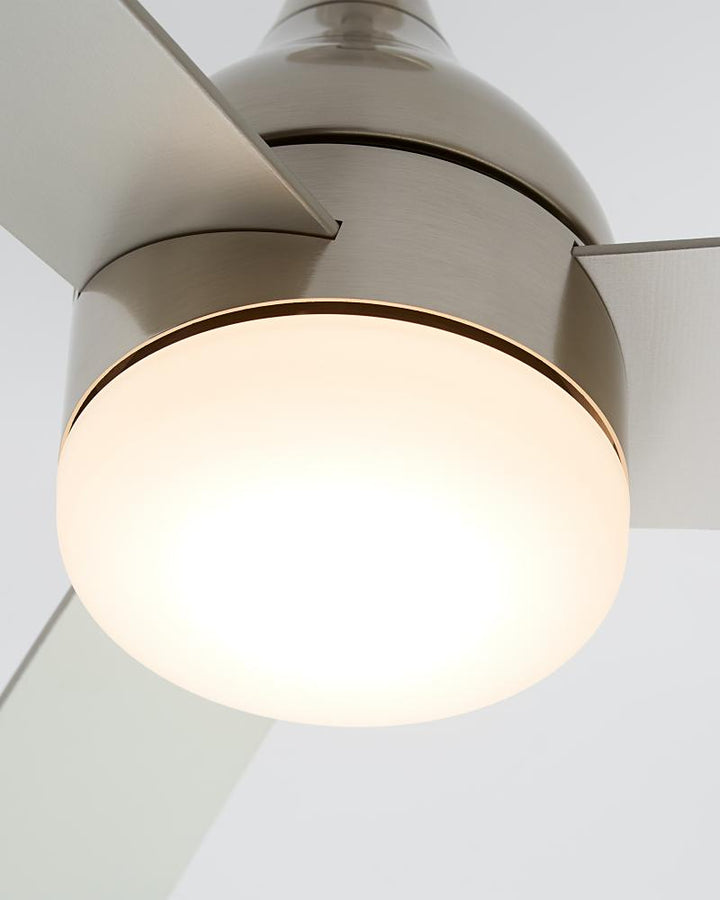 Streaming Smart 60" Dimmable Indoor/Outdoor Integrated LED Brushed Steel Ceiling Fan