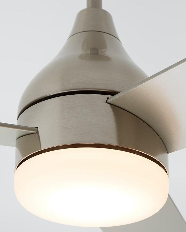 Streaming Smart 60" Dimmable Indoor/Outdoor Integrated LED Brushed Steel Ceiling Fan