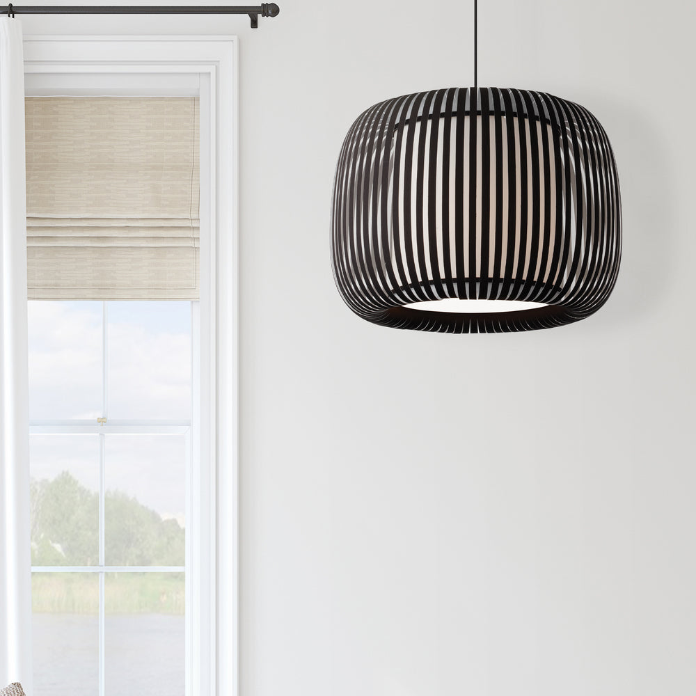 1LT Pendant Slit Shade JTone Black Black
