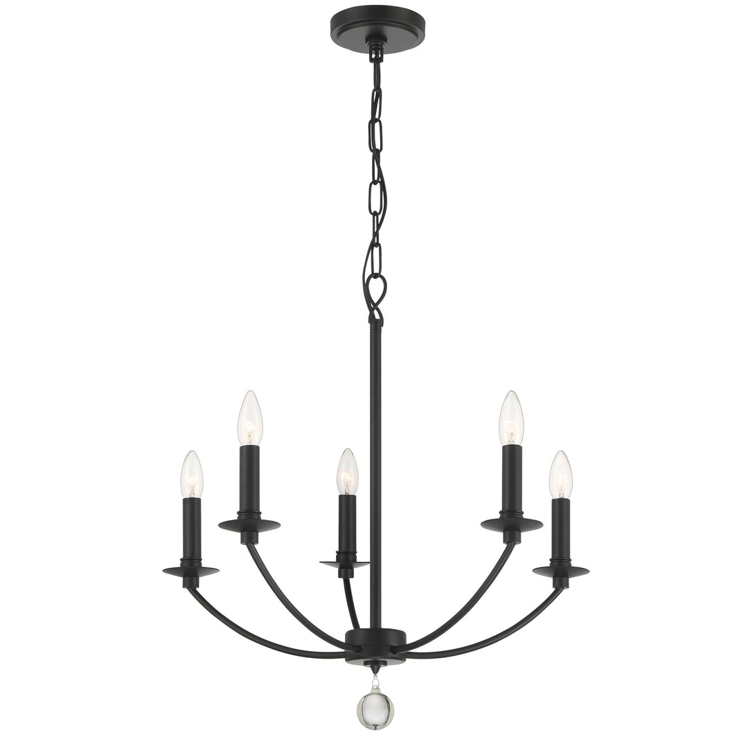 Mila 5 Light Black Chandelier