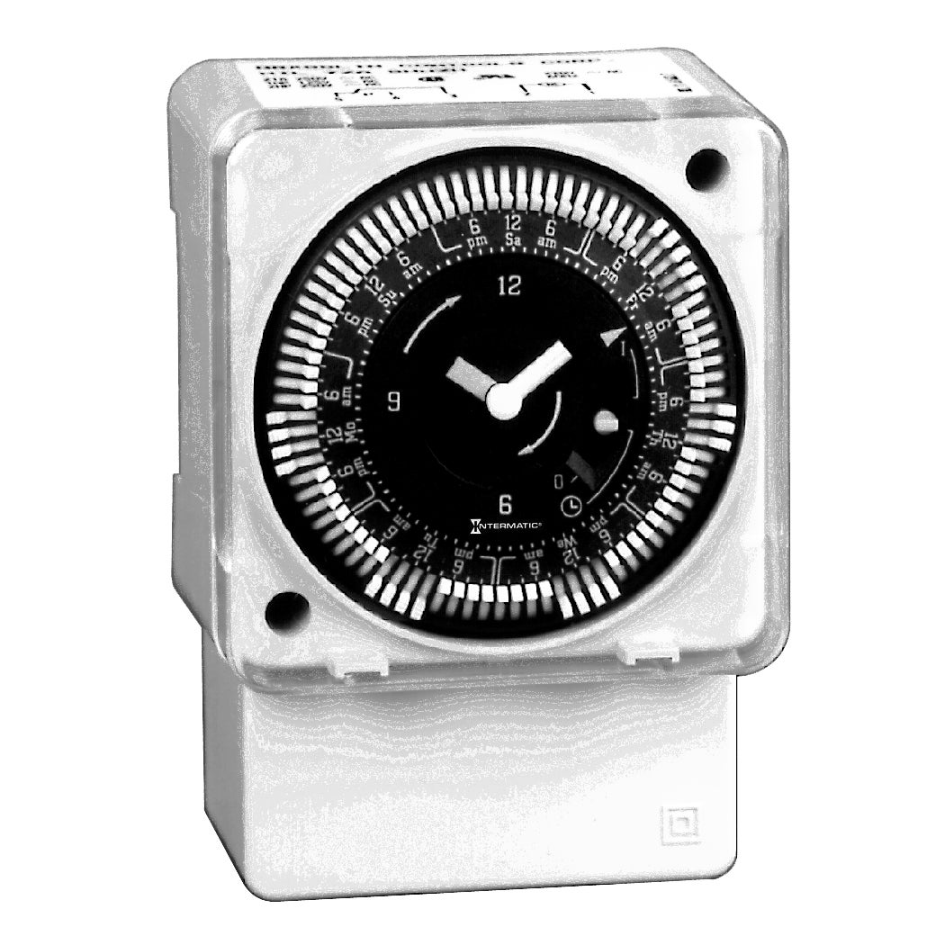 7-Day 120V Electromechanical Surface/DIN Rail Mount Timer Module with Manual Override, 2 Hour Intervals, 21A, SPDT