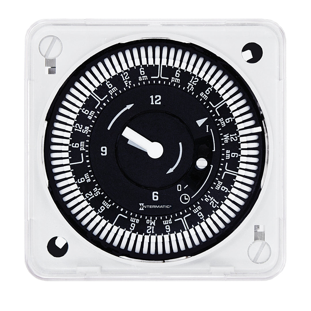 7-Day 240V Electromechanical Flush Mount Timer Module with Manual Override, 2 Hour Intervals, 21A, SPDT