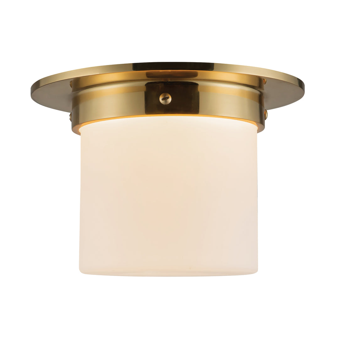 Mineral 8-in Brass Flush Mount