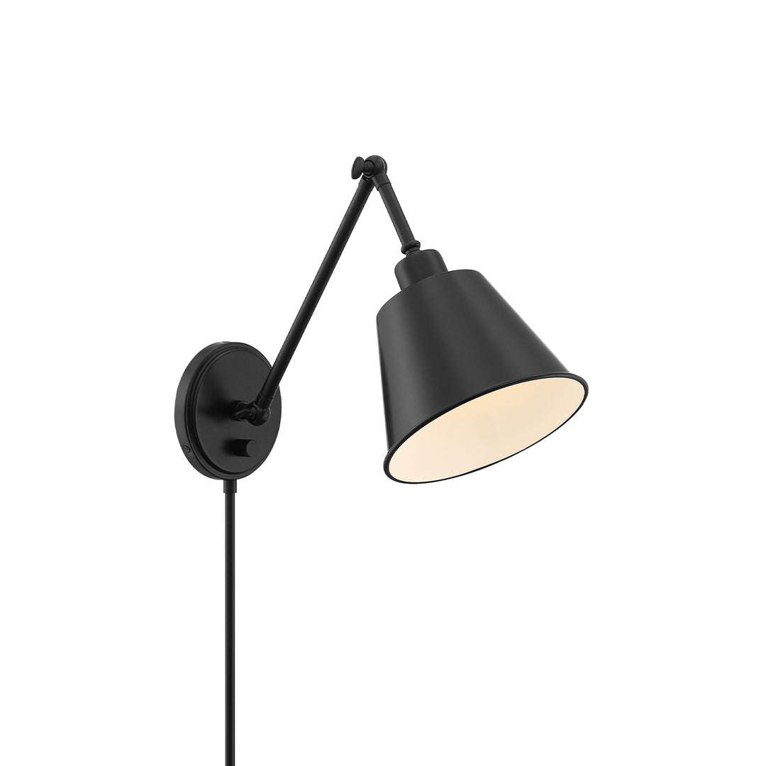 Mitchell 1 Light Matte Black Task Sconce