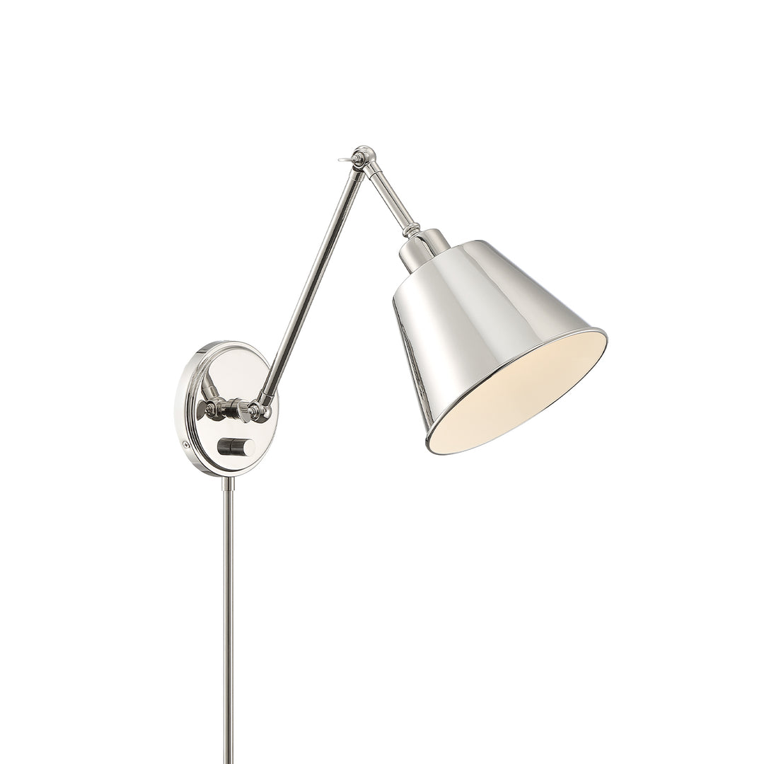 Mitchell 1 Light Polished Nickel Task Sconce