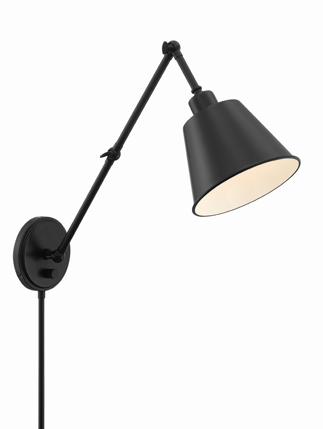 Mitchell 1 Light Matte Black Task Sconce