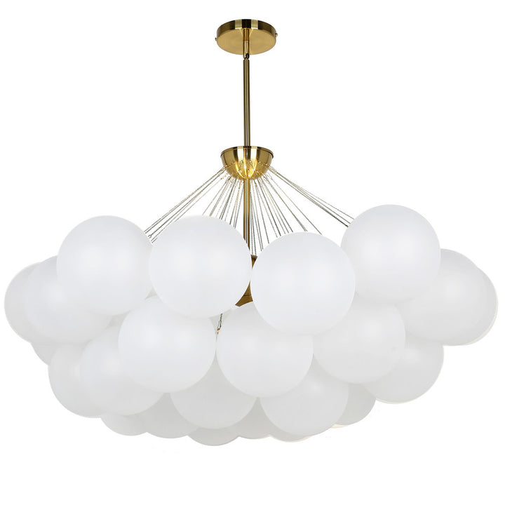 8LT Chandelier,  AGB w/ FR Glass