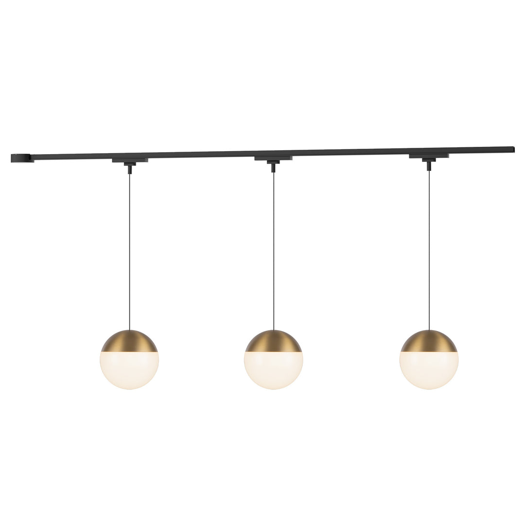 Monae 81-in Gold dimmable LED Trilo Ceiling Kit