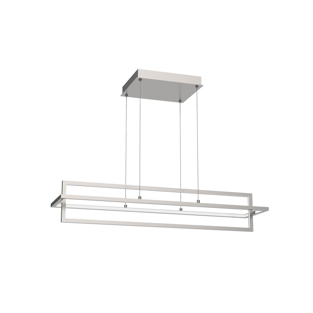 Mondrian 36-in Brushed Nickel LED Linear Pendant