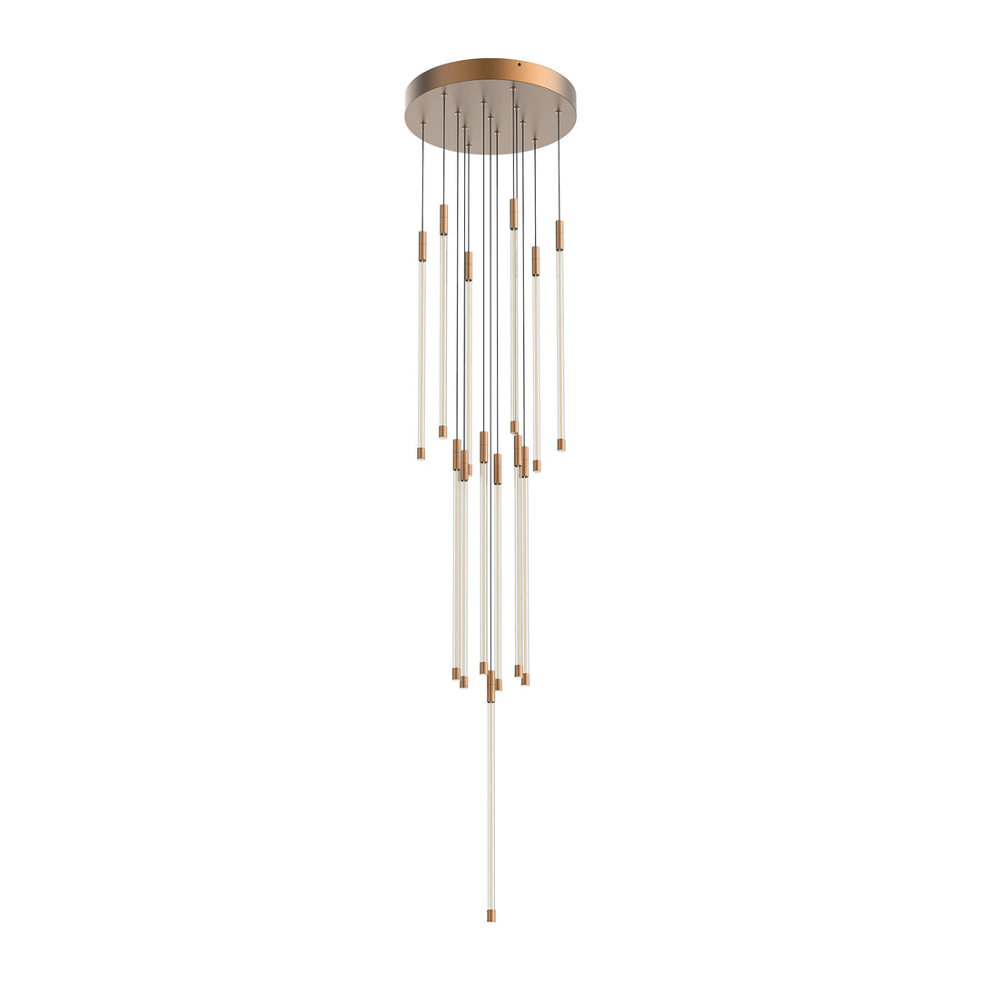 Motif 21-in Brushed Gold LED Multi Pendant