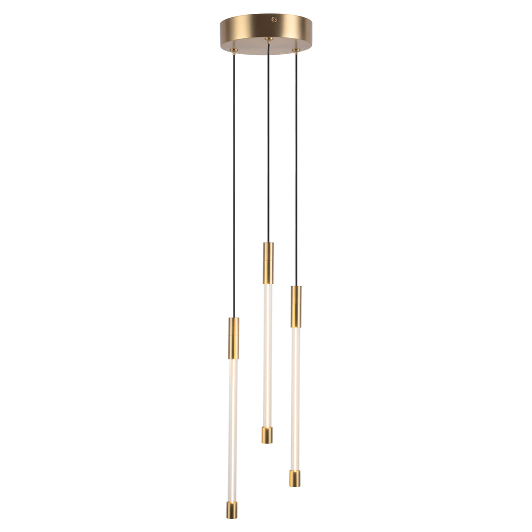 Motif 13-in Brushed Gold LED Multi Pendant