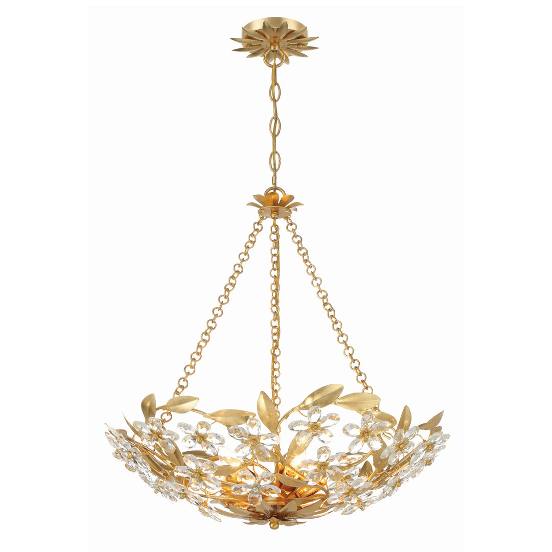 Marselle 6 Light Antique Gold Chandelier