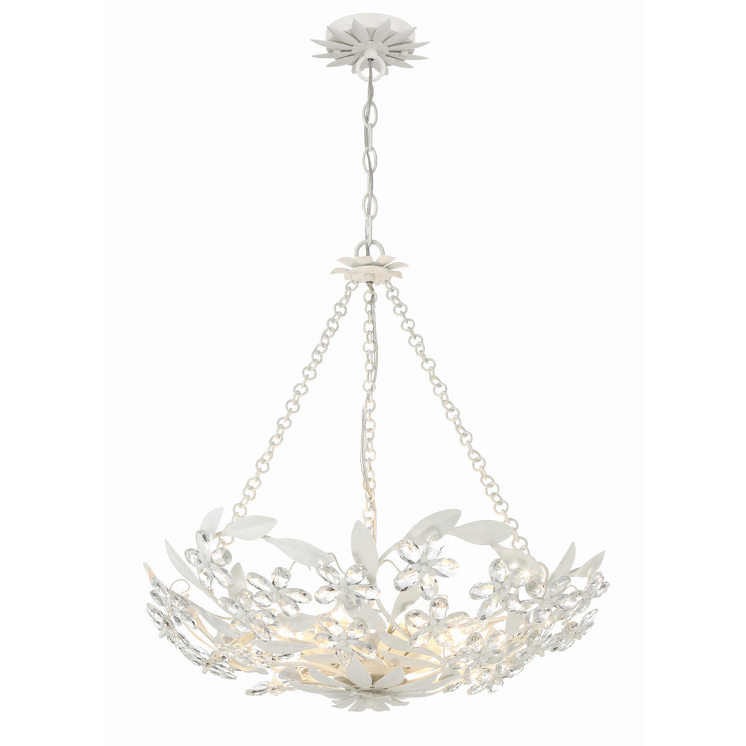 Marselle 6 Light Matte White Chandelier