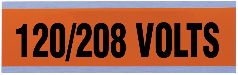 Voltage & Conduit Marker, 120/208V, Large, 1/Car
