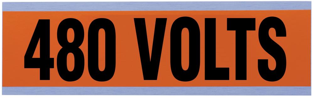 Voltage & Conduit Marker, "480V", Large,