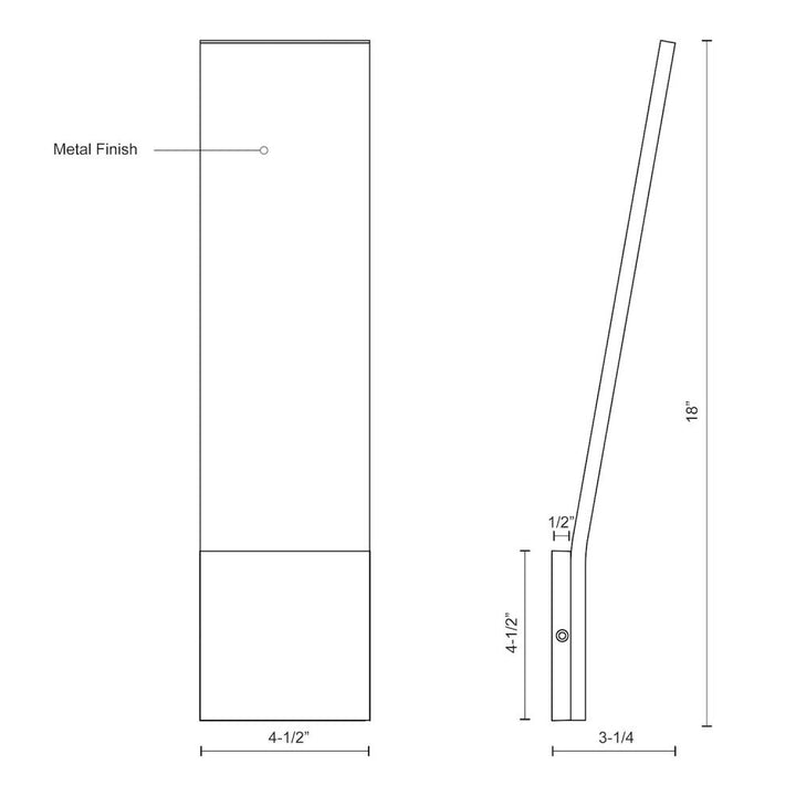 Nevis 18-in Graphite LED Exterior Wall Sconce