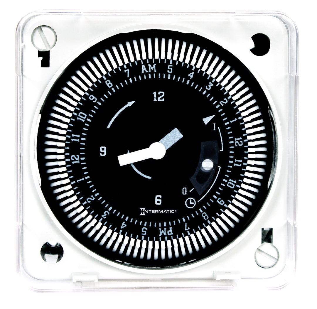 24-Hour 120V Electromechanical Flush Mount Timer Module with Battery Backup and Manual Override, 15 Minute Intervals, 21A, SPDT