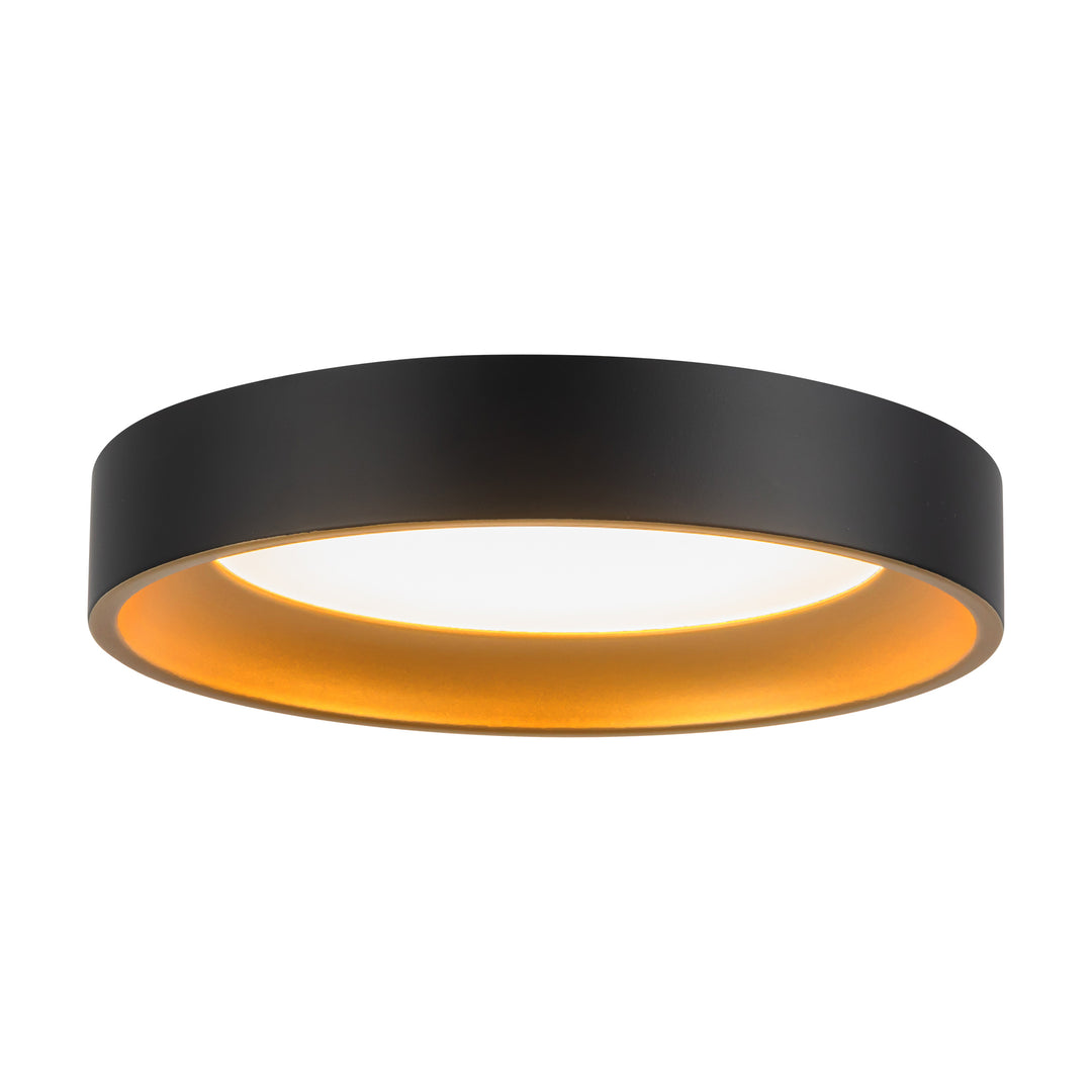 Nix 7-in Black dimmable LED Flush Mount