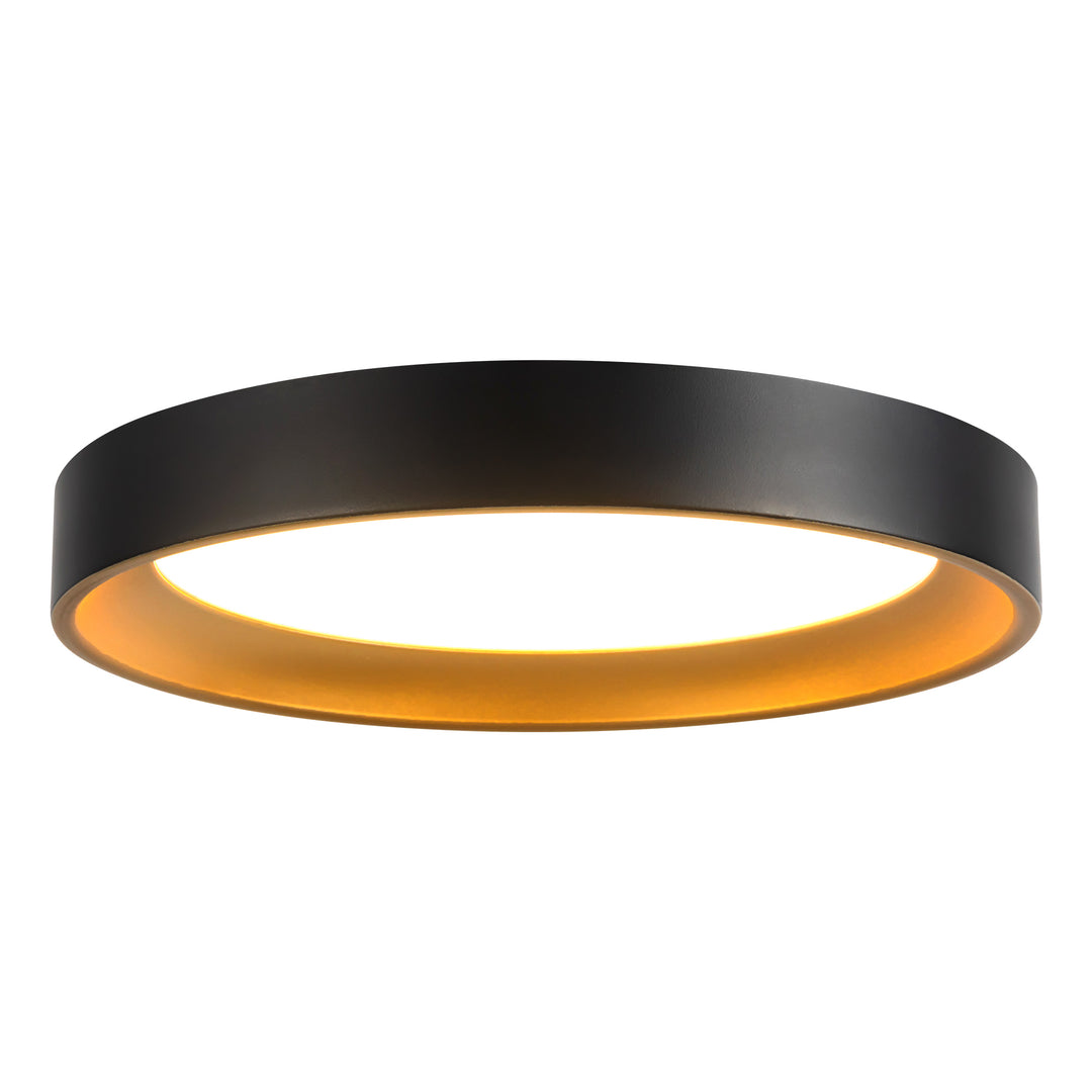 Nix 9-in Black dimmable LED Flush Mount