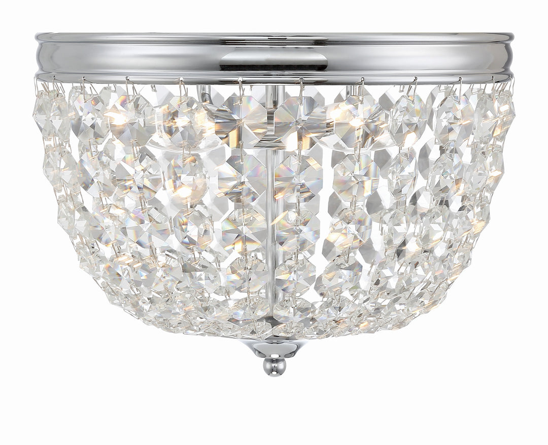 Nola 2 Light Polished Chrome Flush Mount