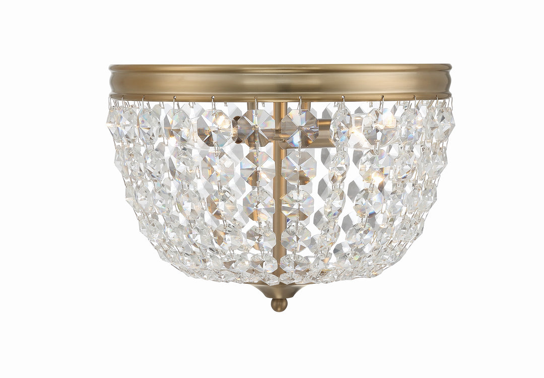 Nola 2 Light Vibrant Gold Flush Mount