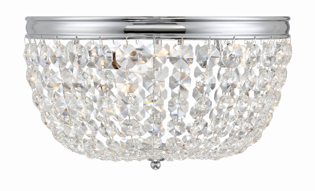 Nola 3 Light Polished Chrome Flush Mount